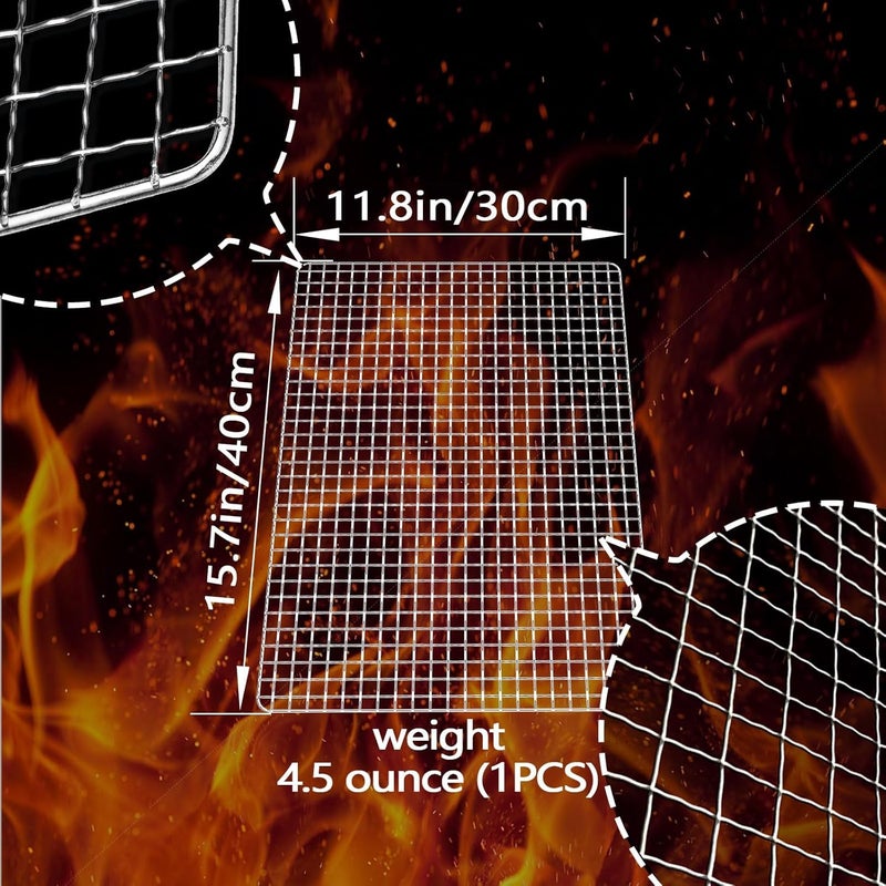 ciAmore Grill Topper, 10 Pcs Disposable Grill Grates, 11.8 X 15.7 Inch Baking Rack Replacement, BBQ Accessories for Outdoor Smoker Grills - Image 2